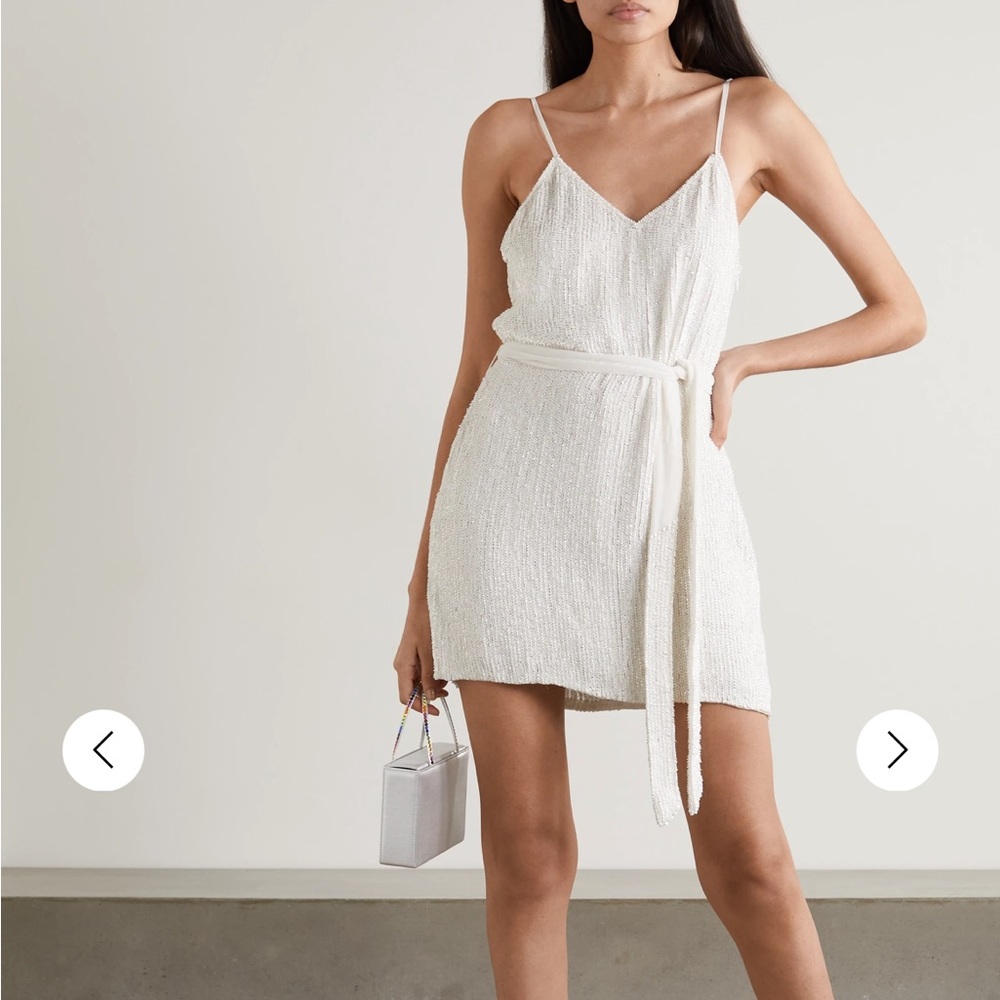 Retrofete mini sequin tie dress.